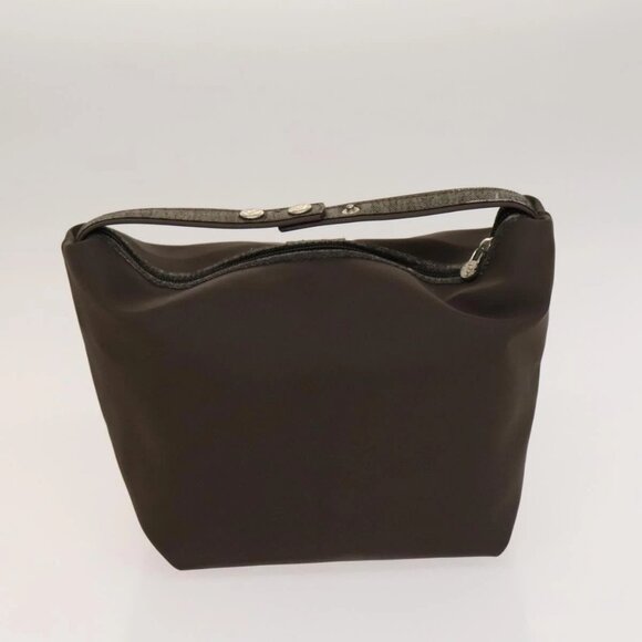 FENDI Pecan Hand Bag Nylon Canvas 2 Set Black Brown Auth ti3350 - Picture 10 of 16